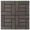 Plăci de pardoseală 11 buc, maro &icirc;nchis, 30 x 30 cm, WPC, 1 mp