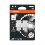 SET 2 BECURI AUXILIARE CU LED 12V (W21/5W) WHITE 6000K BLI OSRAM