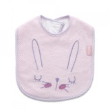 Baveta din bumbac babyjem cute animals (culoare: roz)