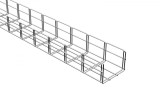 Canal cablu metalic 150x100mm din sarma mesh galvanizat lungime 2m jgheab pentru trasee electrice, ARKYS