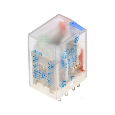 Releu 24Vdc 2c 10A LB2 2.8mm tata foto