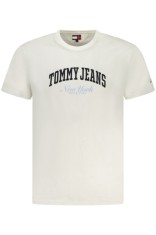 Tommy Jeans Tricou Varsity barbati, cu imprimeu, Regular fit, Alb, XL foto