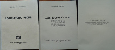 Constantin Garofild , Agricultura veche , 1943 , editia 1 in stare exceptionala foto