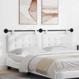 vidaXL Cap de pat suspendat Pe perete Alb 190 x 55 x 5 cm țesătură 42031979