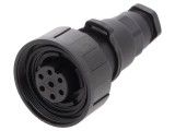 Conector circular mamă 7 pini 5A 277V IP68/IP69K 6-8mm BULGIN PXV0745/S