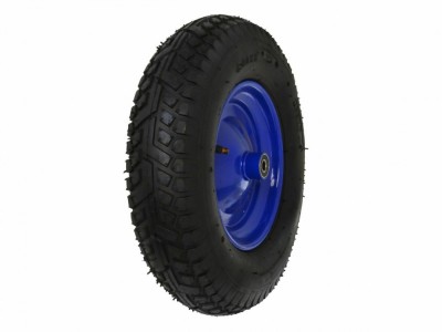 Roata cauciuc 390mm 4.00-8 6PR cu jantă albastră, Geko G71019 foto