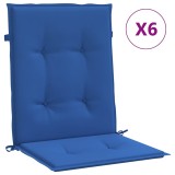 Cumpara ieftin Perne cu spatar mic, 6 buc. albastru 100x50x3 cm textil oxford