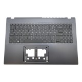 Carcasa superioara cu tastatura palmrest Laptop, Acer, Aspire 7 A715-76, A715-76G, 6B.QHTN7.030, EAZYX00201A, iluminata, neagra, layout US