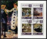 Timbre Insulele Solomon 2014, Picturi Impresionisti, Colita Noua