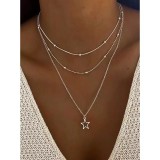 Cumpara ieftin Colier triplu cu stea- 39693