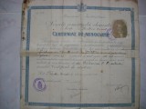 Certificat de absolvire scoala comerciala elementara 1926-1927