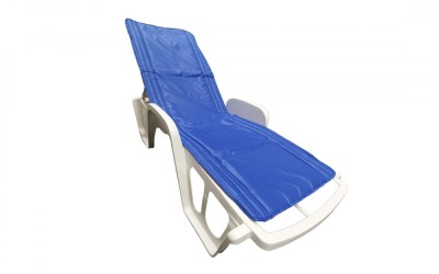 Saltea cu interior vatelina Somnart 60x190, &amp;icirc;naltime 1 cm, pentru sezlong, doua segmente, husa impermeabila, culoare bleumarin Relax KipRoom foto