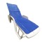 Saltea cu interior vatelina Somnart 60x190, &icirc;naltime 1 cm, pentru sezlong, doua segmente, husa impermeabila, culoare bleumarin Relax KipRoom