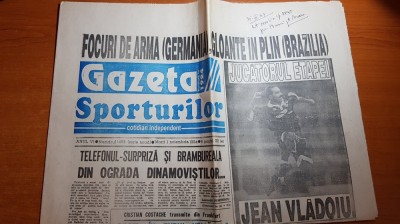 gazeta sporturilor 1 noiembrie 1994- jean vladoiu jucatorul etapei,ilie nastase foto