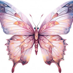 Sticker decorativ, Fluture, Roz, 70 cm, 8229ST-1