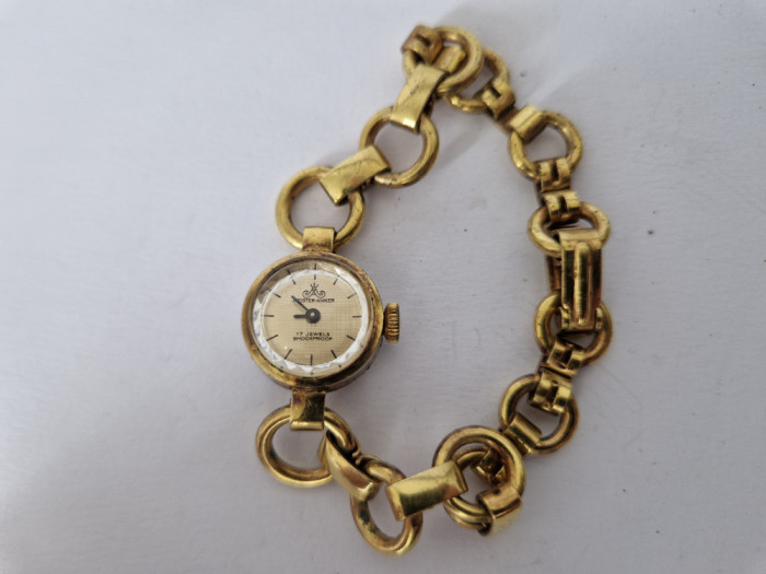 Ceas de Dame Mecanic Meister-Anker - Placat cu Aur