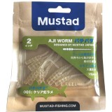 Aji Worm Bachi-Bachi 5cm Clear Rainbow Glitter, Mustad