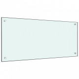 Gossi panou antistropi de bucatarie, alb, 90x40 cm, sticla securizata