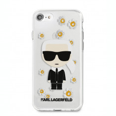 Husa Cover Karl Lagerfeld Ikonik Flower pentru iPhone 7/8/SE 2 /SE 2022 Transparent foto