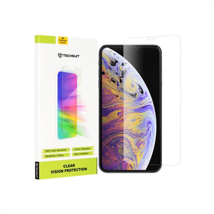 Folie Sticla pentru Apple iPhone XS Max / 11 Pro Max Techsuit Clear Vision Glass Transparent