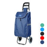 Carucior tip Troller pe Roti pentru Cumparaturi cu Maner Extensibil, Volum 42 Litri