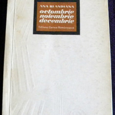 Ana Blandiana - Octombrie noiembrie decembrie (versuri), poezii princeps 1972