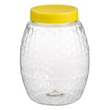 Recipient pentru miere din plastic transparent cu model celular, CMCLASS