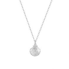 Lantisor argint 925, JW1541, model scoica, placat cu rodiu