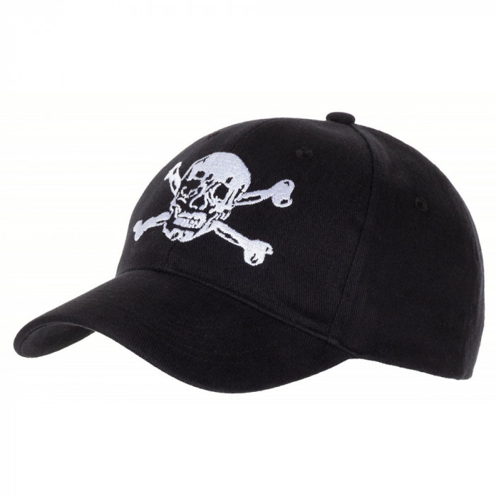 Sapca BB Cap, &quot;Skull&quot;, imprimeu brodat &quot;cap de mort&quot; Pure Trash 10383A