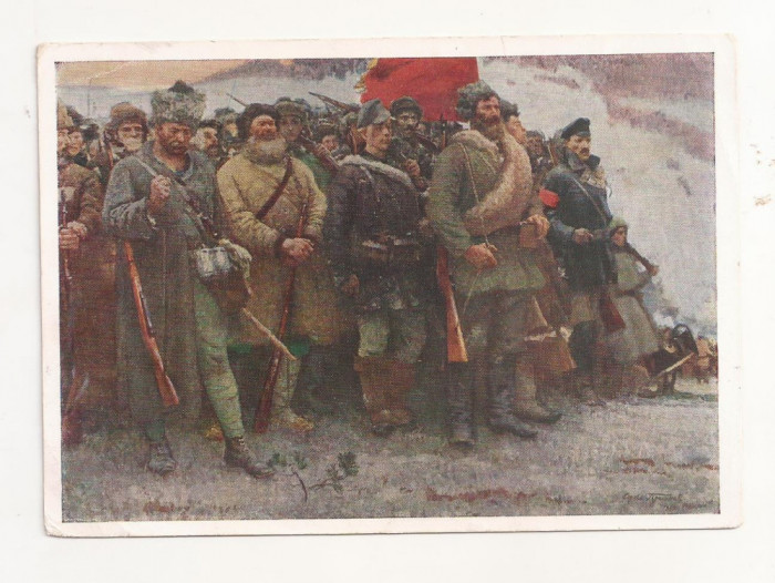 FA33-Carte Postala-RUSIA - E.V. Gerasimov, entru puterea sovieticilor, 1957