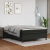 VidaXL Cadru de pat box spring, negru, 140x190 cm, piele ecologică