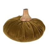 Cumpara ieftin Dovleac decorativ textil verde lemn natur 12x10 cm