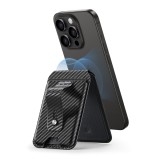 Portofel pentru telefon cu functie de suport birou - esr - black carbon fiber