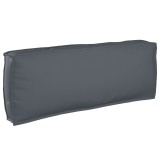 Set 3 Perne Palet Antracit VidaXL, Interior/Exterior, Poliester, Confortabile, Relaxare, Mobilier Patio, 3329089