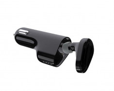 Casca bluetooth handsfree + incarcator auto USB FIFO - Negru foto