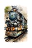 Sticker decorativ, Tren, Maro, 85 cm, 6657ST, Oem