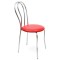 SCAUN TULIPAN - CADRU CROM - IMITATIE PIELE - Cognac 8070