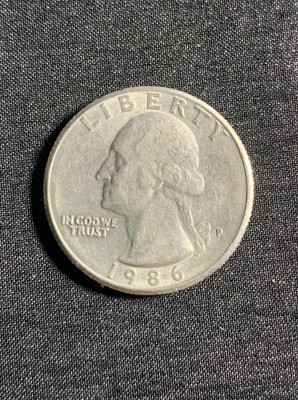 Moneda quarter dollar 1986 USA foto