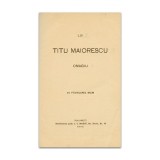 Omagiul lui Titu Maiorescu, 1900