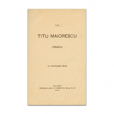 Omagiul lui Titu Maiorescu, 1900 foto