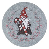 Suport farfurie decorativ Gnome de Craciun candy, CMCLASS
