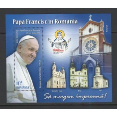 Romania 2019 - LP 2241 nestampilat - Vizita Papei Francisc - colita