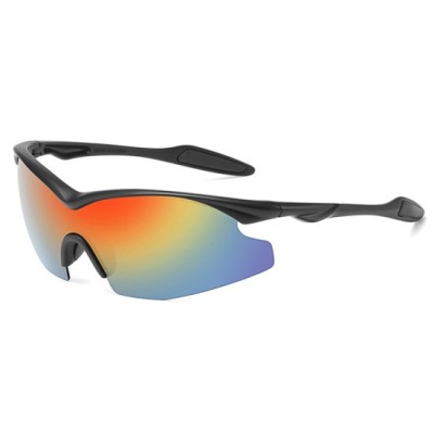 Ochelari pentru Ciclism - Techsuit (1806) - Black / Orange Yellow foto