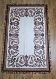 FATA DE MASA MARE VINTAGE DIN BUMBAC GROS CU MODEL DECORAT MANUAL, INDIA