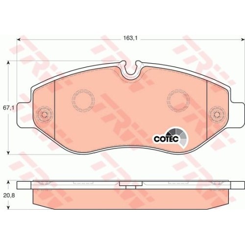 Placute frana Mercedes M-Class, 2005-2011, Sprinter 5-T Platou / Sasiu, 2006-, Viano, 2003-, Vito, Van, 2014-, Vw Crafter 30-35 Bus, 2006-1, TRW
