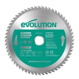 Panza circular pentru taiate aluminiu, pentru fierastraiele circulare Evolution 210mm, &Oslash;210 x 25.4 mm, 60 de dinti TCT