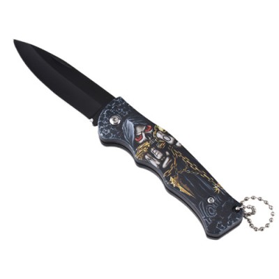Cutit de vanatoare pliabil de buzunar Foxter, 16 cm, cu imprimeu model 4, multicolor foto