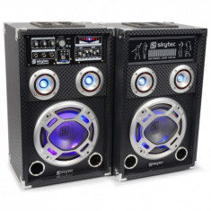 Set boxa activa pasiva karaoke 8&amp;quot; 2x75RMS Fenton foto