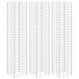 Cumpara ieftin Straturi inaltate de gabioane, 3 buc., 30x30x150 cm, fier