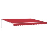 vidaXL Cortina Retractabilă Manual Roșu 400 &times; 300 cm țesătură 3330689